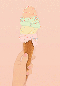 Glaces color&eacute;es pour des vacances rafra&icirc;chissantes